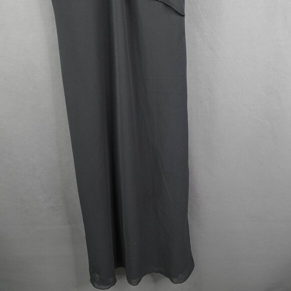 Esprit Dress 4 Black Midi Ruffle Sheer Romantic Witchy Whimsigoth Y2K Retro - Picture 3 of 14